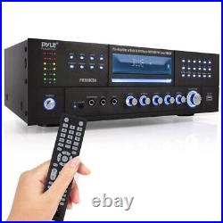 Pyle Bluetooth 4.1 Channel 3000W AM/FM Stereo Receiver Amplifier DVD CD USB/SD