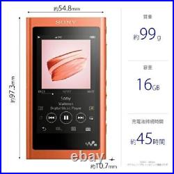 SONY Walkman A Series 16GB NW-A55HN Audio Player Hi-Res Bluetooth Twilight Red