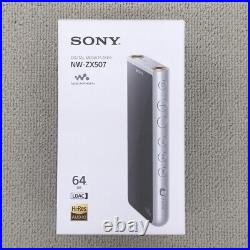 SONY Walkman NW-ZX507 Portable Audio Player Silver 64GB Bundle Box Cable Manual