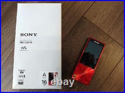 Sony Walkman NW-A25 A series 16G Portable Audio Player Red Used with Box