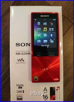 Sony Walkman NW-A25 A series 16G Portable Audio Player Red Used with Box